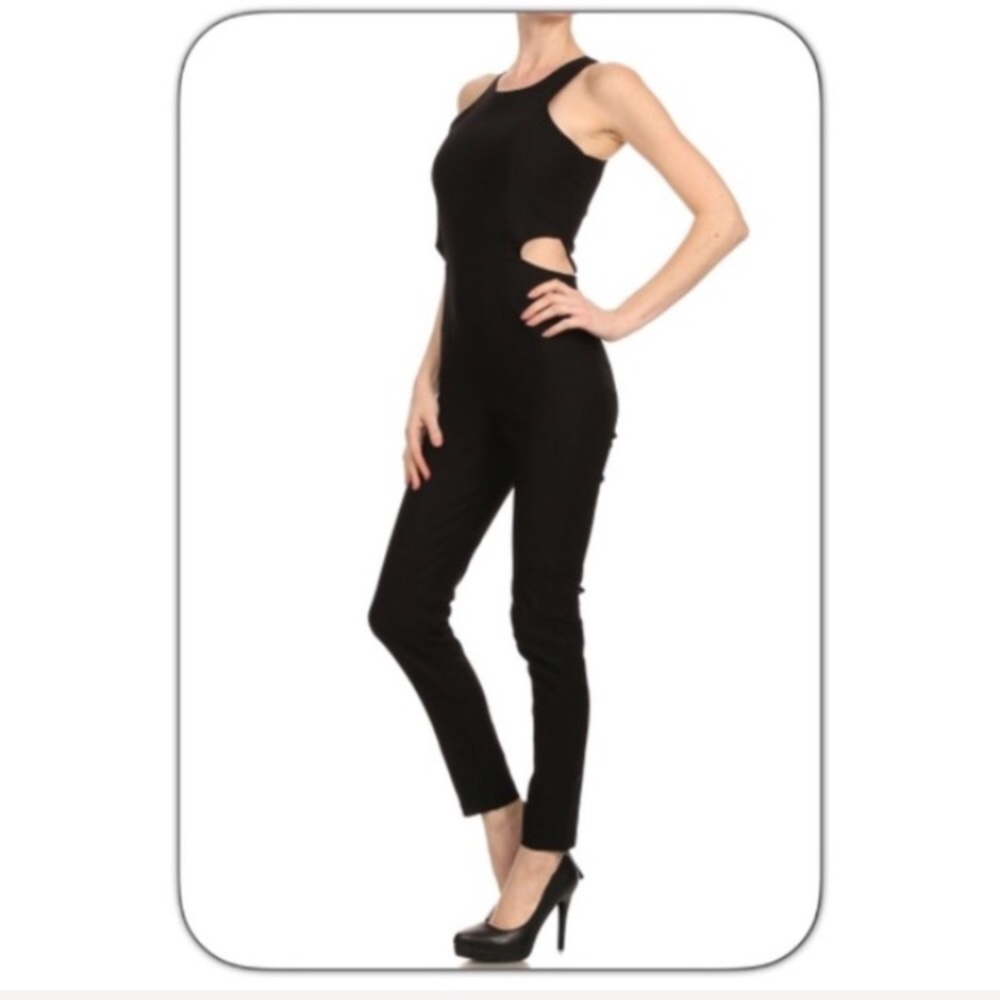 Black Cut Out Jumpsuit - Picture 4 of 4